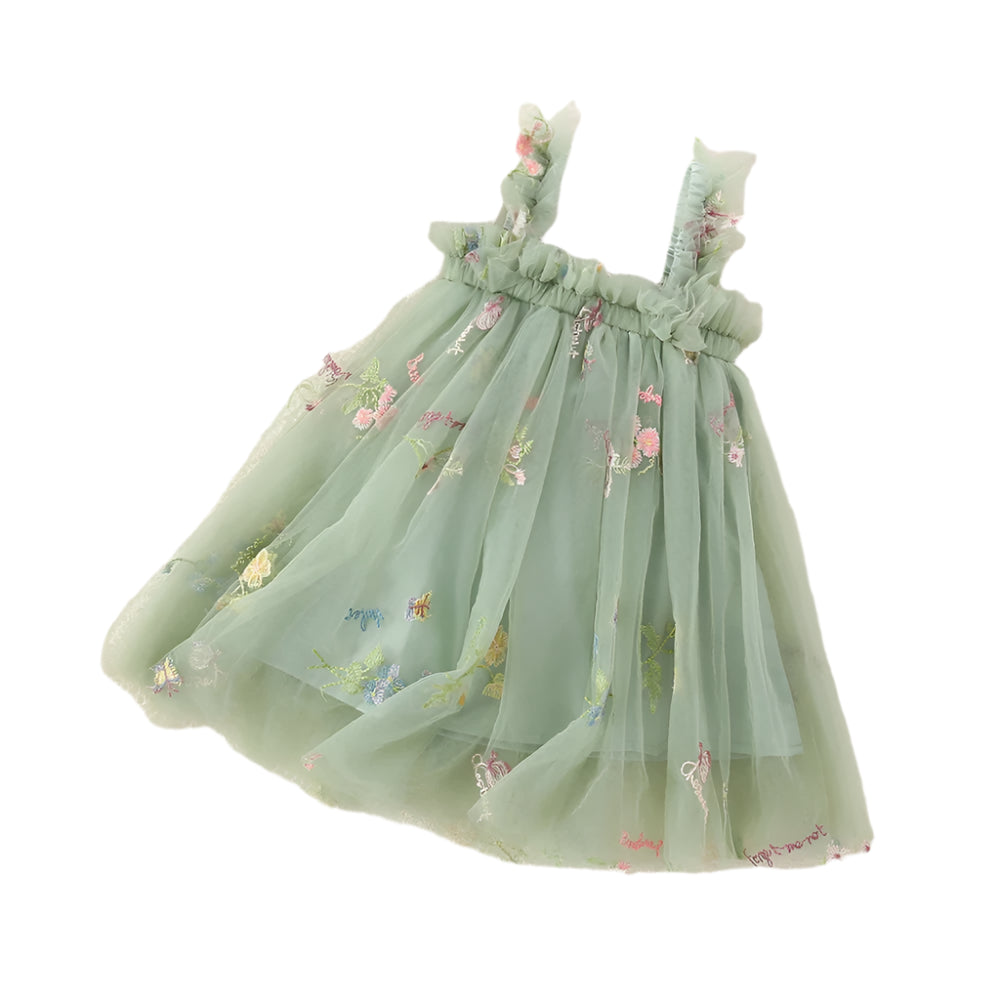 Green princess tutu dress for baby girls – ideal for photo shoots and celebrations