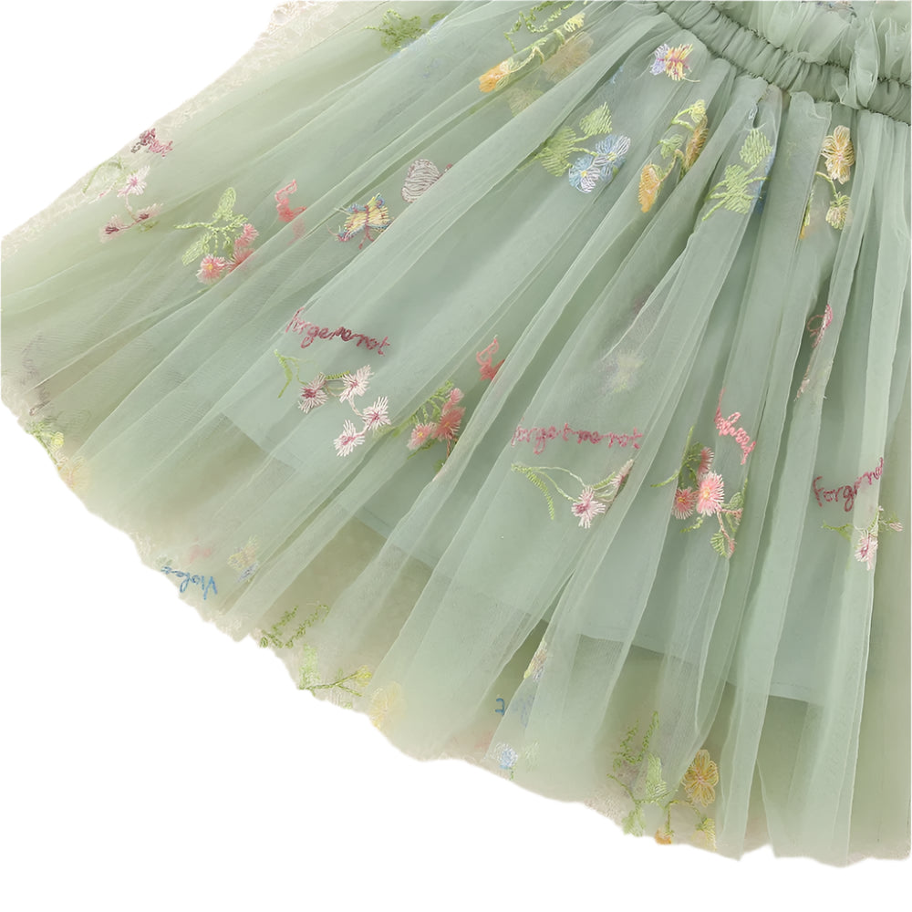Green princess tutu dress for baby girls – ideal for photo shoots and celebrations