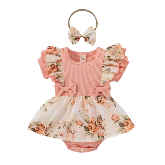 Adorable toddler girl’s outfit on sale – dress with matching bow headband in Australia