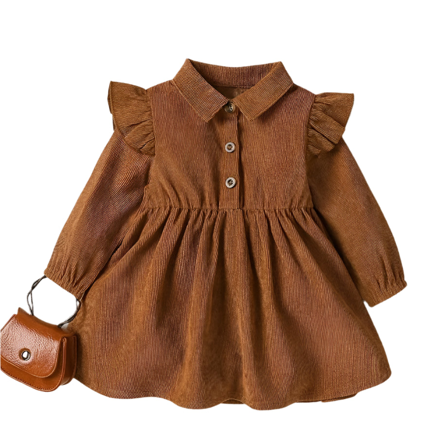 Baby girls English style collar dress – vintage toddler outfit
