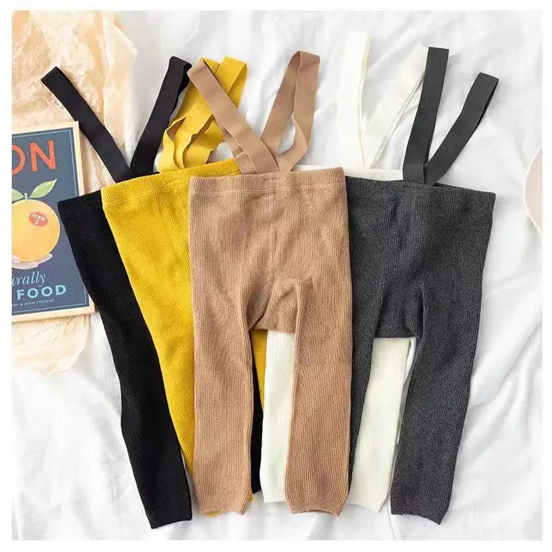 Baby Ribbed Suspender Leggings all