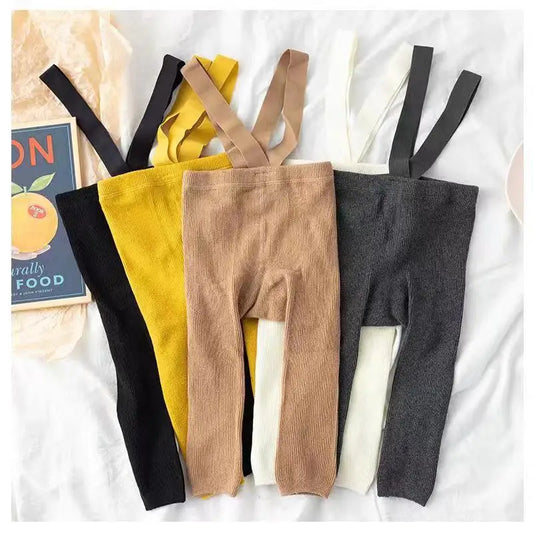 Baby Ribbed Suspender Leggings all