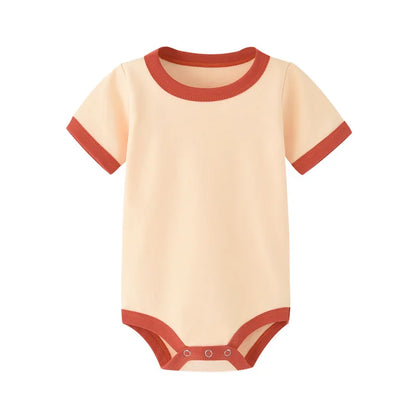 Baby bodysuits with coloured border – soft onesies with contrast trim for infants