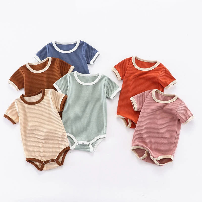 Baby bodysuits with ribbed texture – soft stretchy onesies for infants