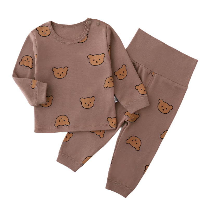 Baby brown pajama suit – soft comfortable sleepwear for infants