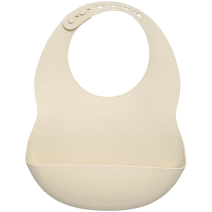 Beach Sand Silicone waterproof baby bib – soft easy-clean feeding bib with pocket