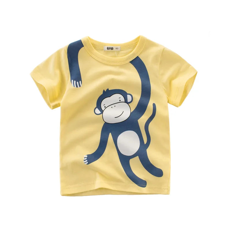 Boys monkey t-shirt – soft cotton tee with playful monkey graphic