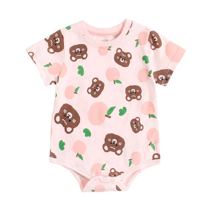 Forest edition printed baby bodysuits with woodland designs for infants