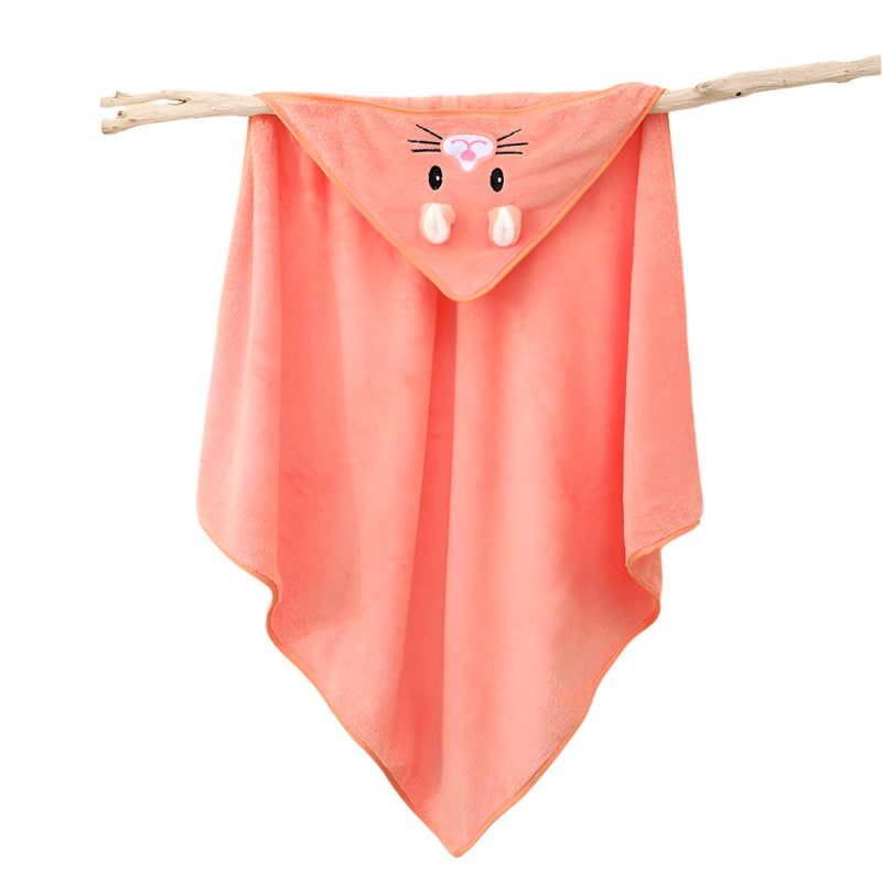 Hooded baby bath towel – soft absorbent towel with hood for infants