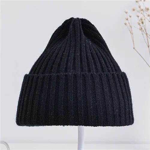 Kids ribbed knitted beanies – soft warm winter hats for children