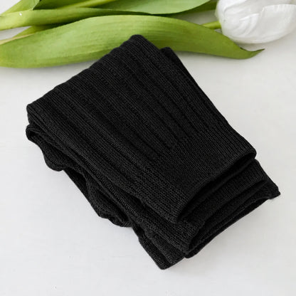 Girls Ribbed Leggings in black