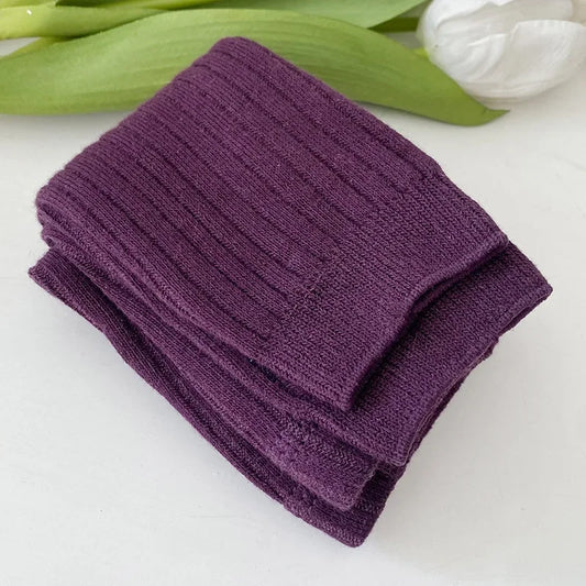 Girls Ribbed Leggings in purple